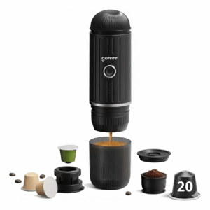 Cafetera Portatil Espresso Inalámbrica + 20 capsulas Real Coffee
